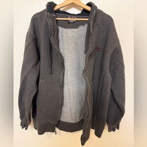 Brooklyn Xpress Men's Gray Hooded Zip-Up